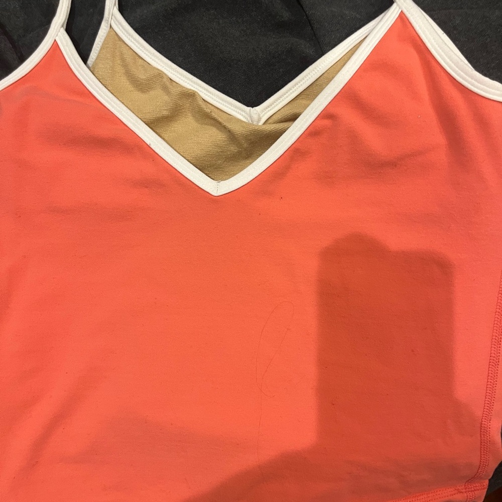 Coral V-Neck Tank Top vintage Lulu